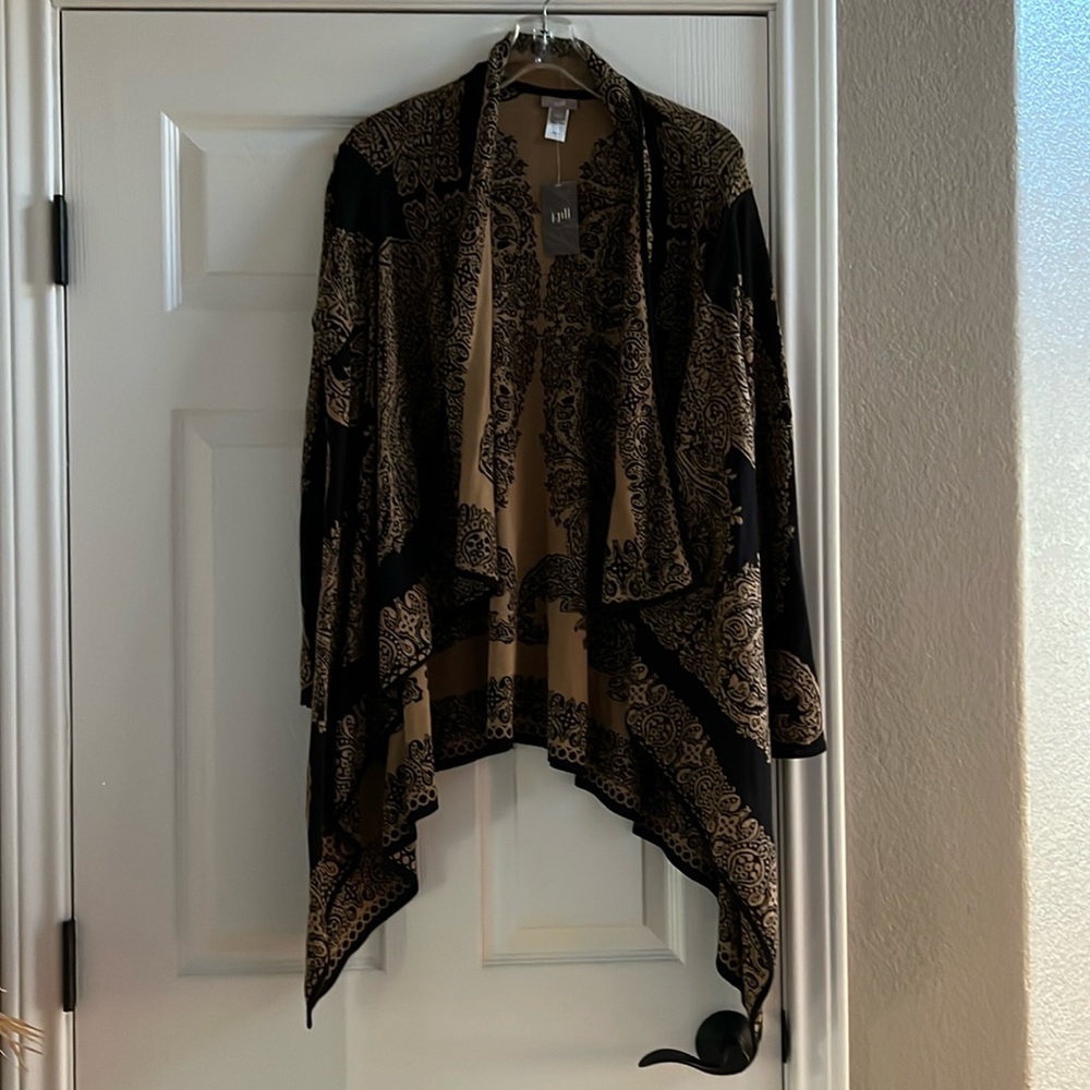 J.Jill Lightweight Open Scarf Cardigan, Size Large